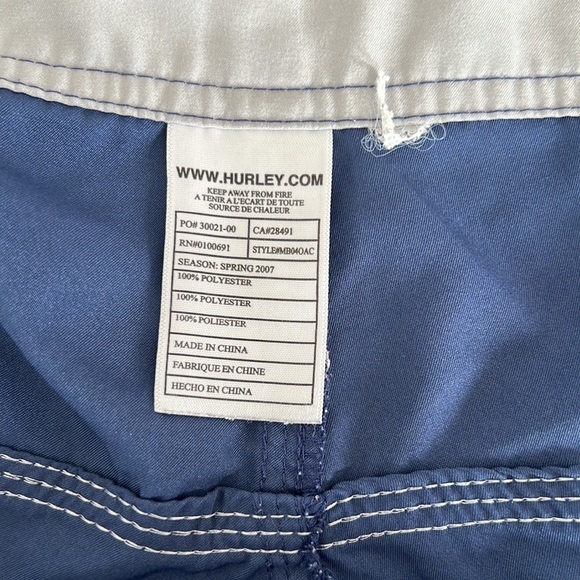 Hurley Lightweight Unlined Board Shorts Swim Trunks - Picture 4 of 6